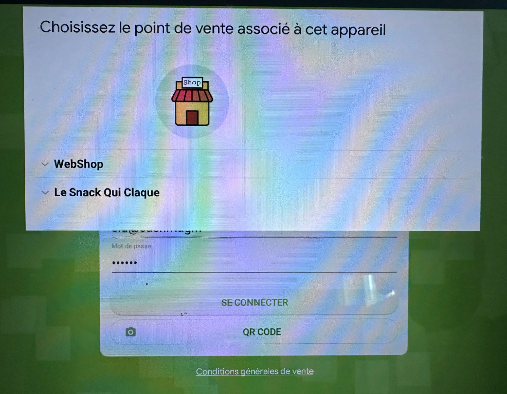 Selection point de vente